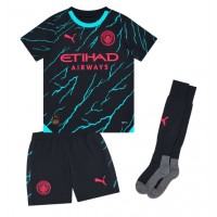 Manchester City Jeremy Doku #11 3rd trikot Kinder 2023-24 Kurzarm (+ Kurze Hosen)